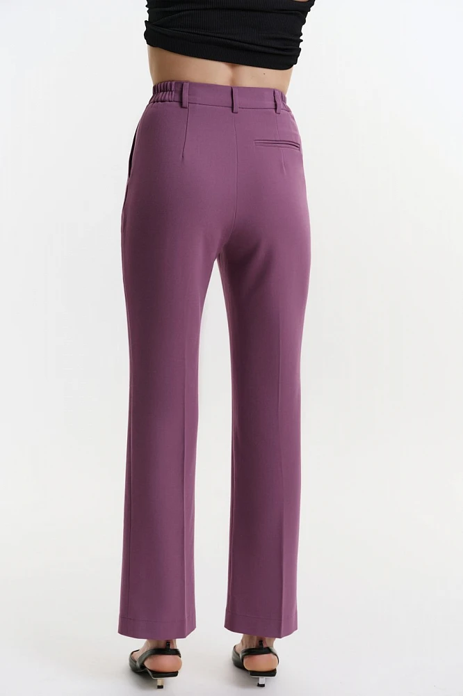 Брюки прямые с отстрочкой