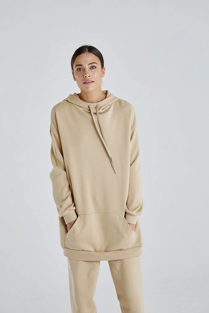 Худи удлиненное с капюшоном анорак