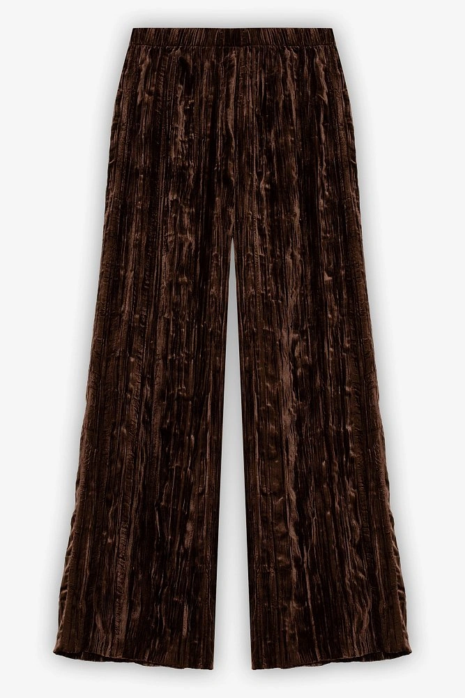 Брюки из жатого бархата