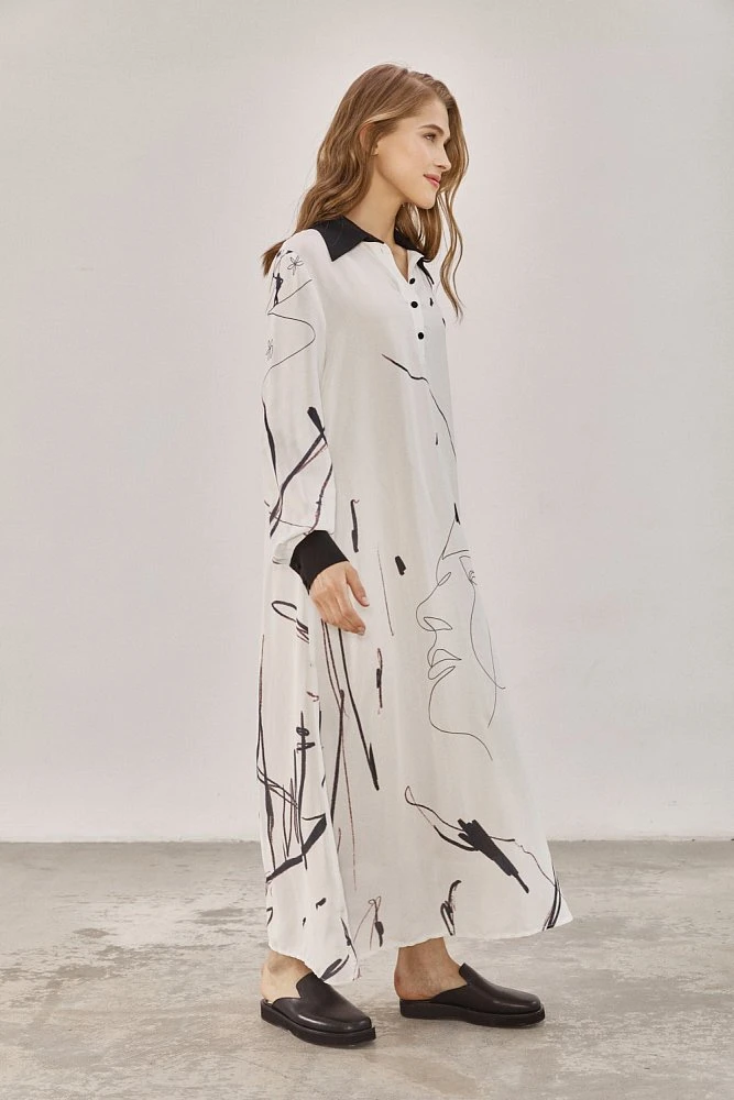 Платье с Арт принтом