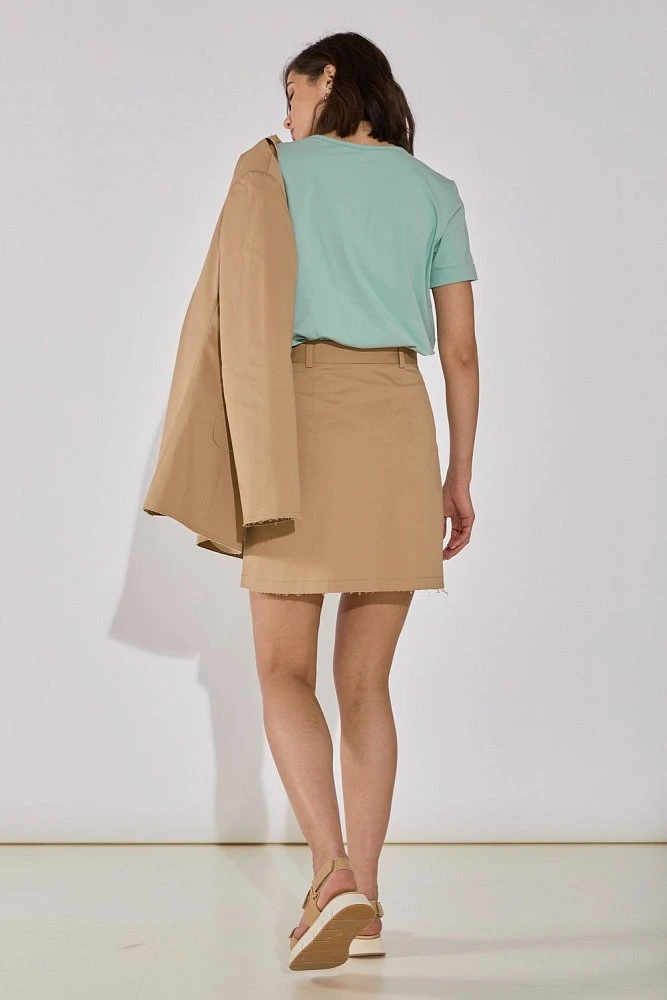 Юбка мини с необработанным краем