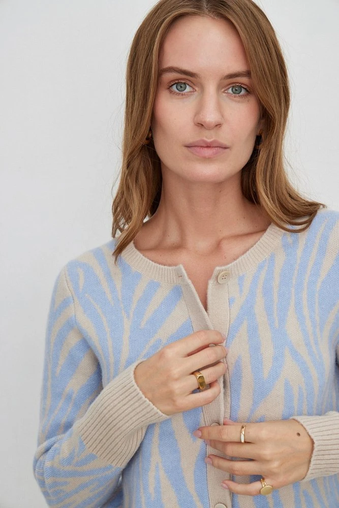 Кардиган жаккардовой вязки