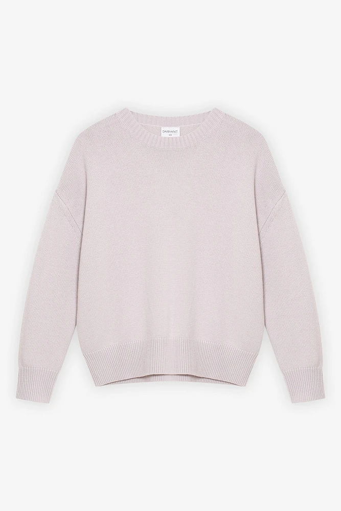 Свитер оверсайз с круглой горловиной из шерсти и кашемира