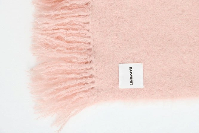 Шарф с бахромой из шерсти альпака