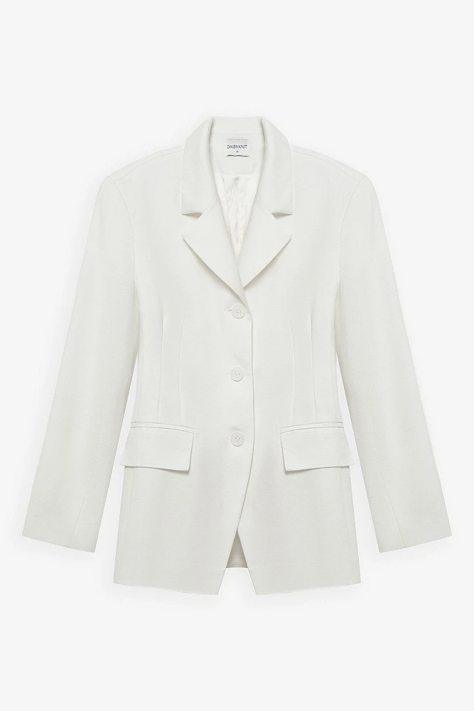 Жакет однобортный приталенного силуэта со льном
