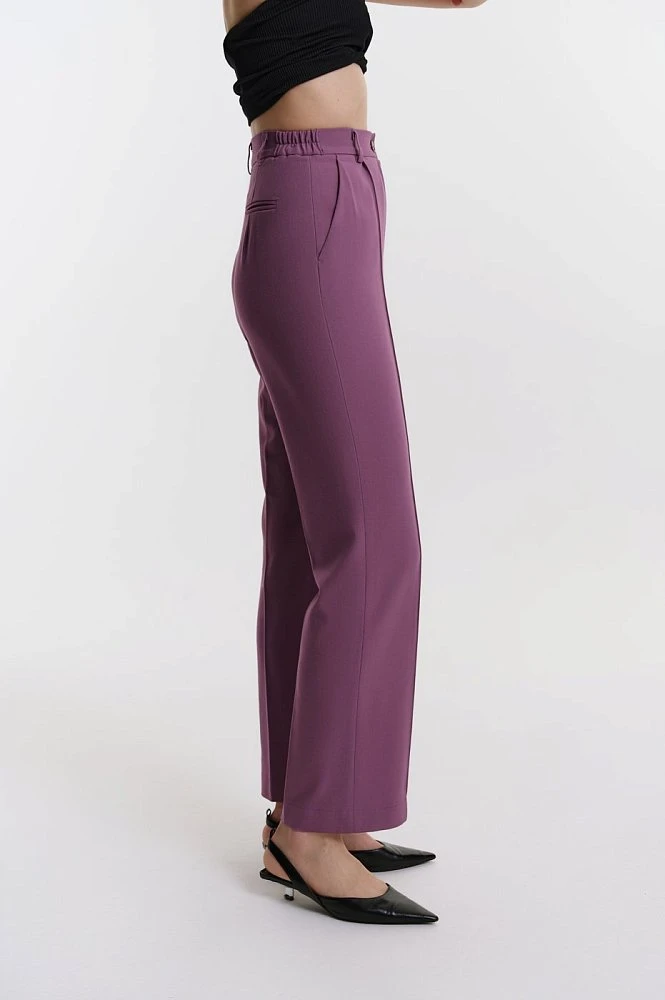 Брюки прямые с отстрочкой