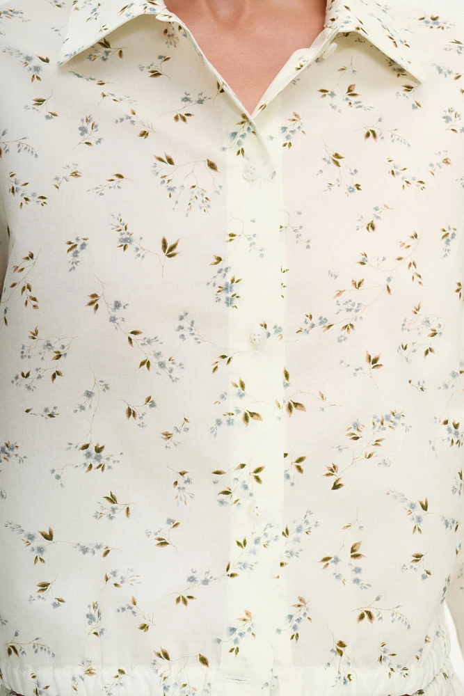 Рубашка укороченная из хлопка