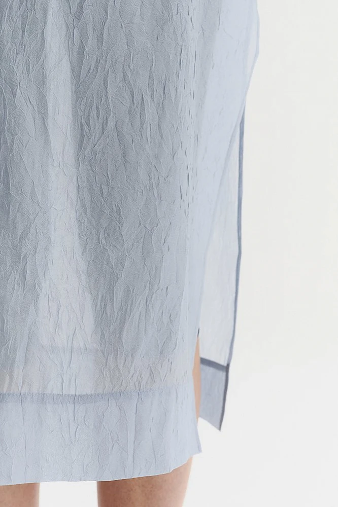 Юбка миди из прозрачной ткани