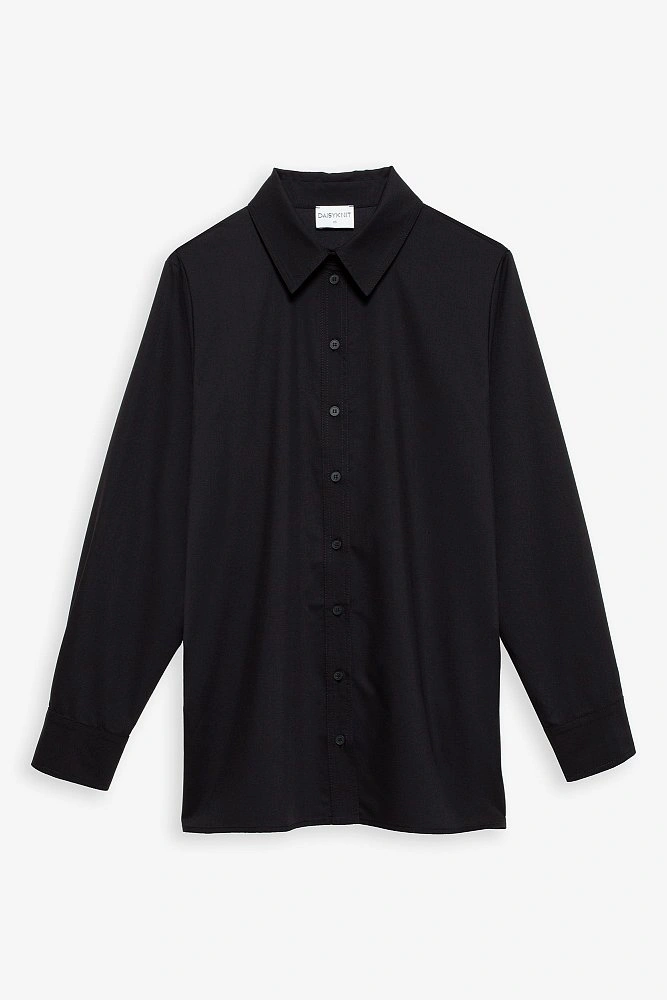 Рубашка прямая с отстрочками