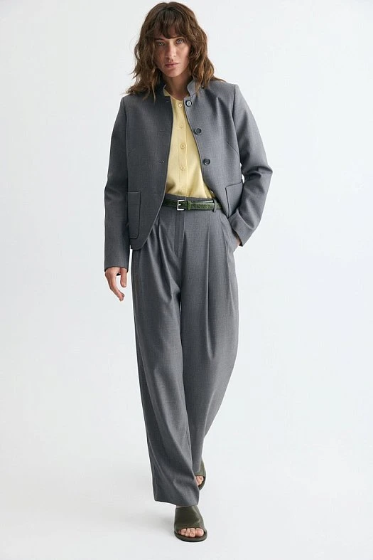 Брюки широкие (Вискоза стрейч арт.1910 Серый 50% вискоза 50% п/э; Размер: XL)