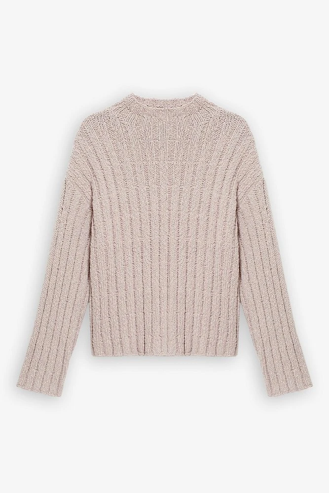 Джемпер крупной вязки из хлопка