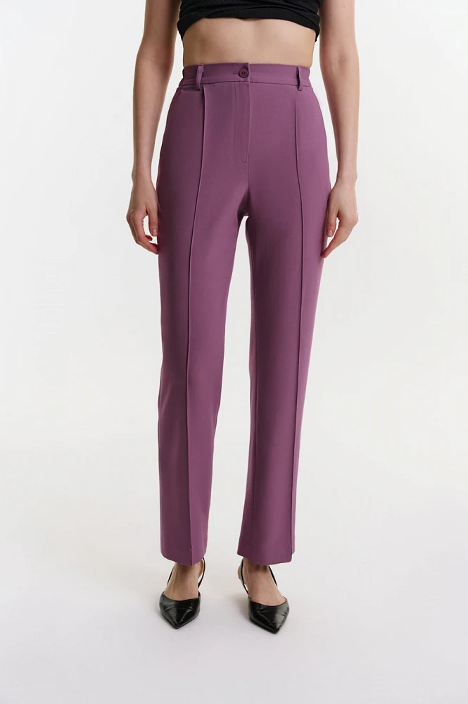 Брюки прямые с отстрочкой