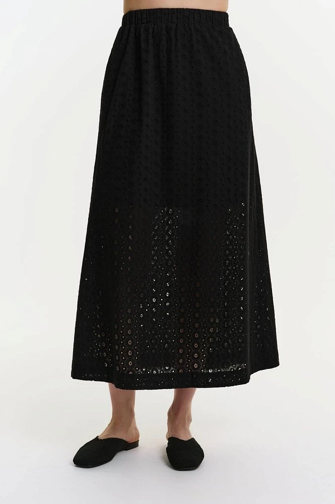 Юбка макси из хлопка Broderie Anglaise