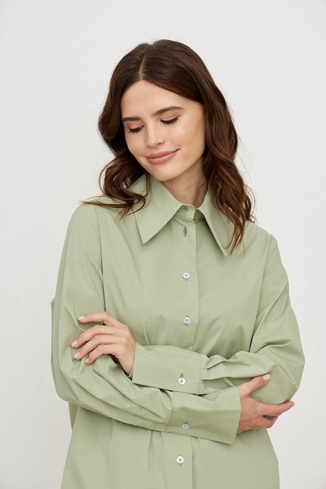 Рубашка с высоким манжетом