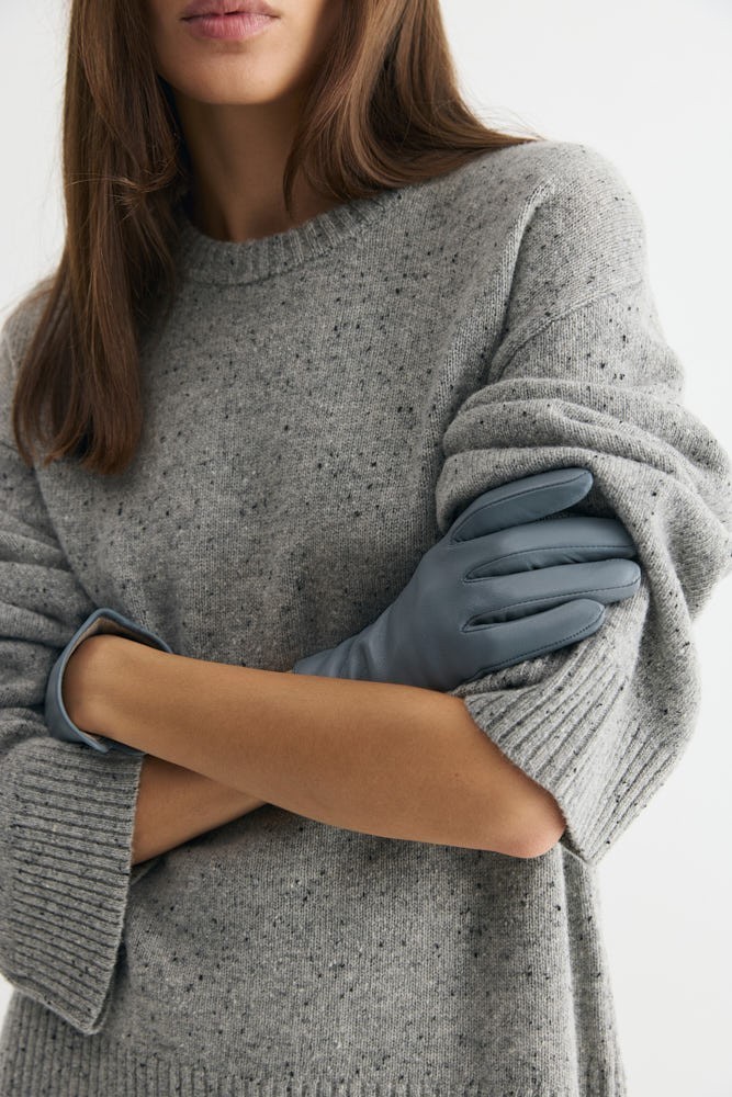 Перчатки кожаные с подкладом из шерсти 6890₽