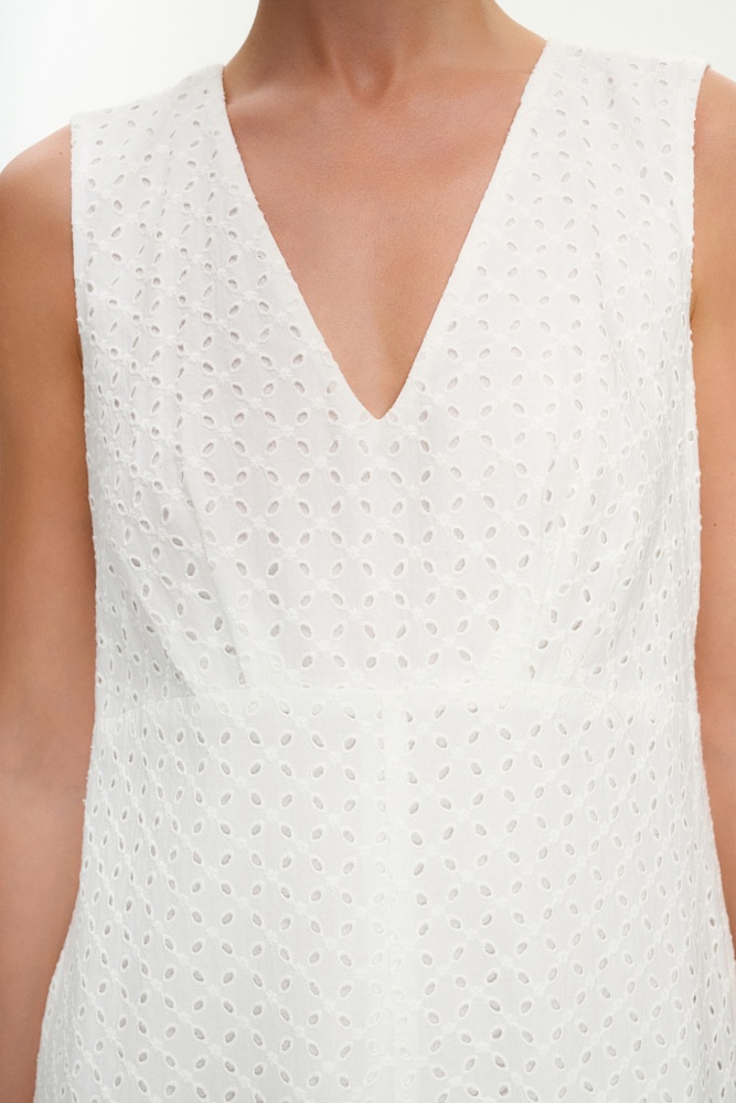 Платье макси из хлопка Broderie Anglaise