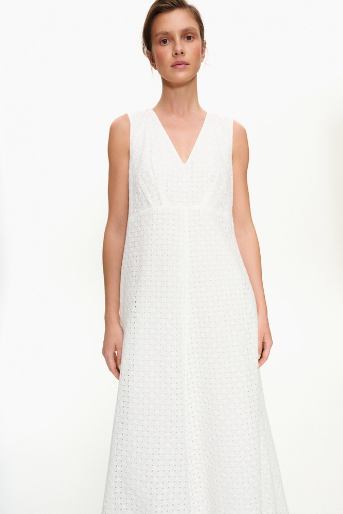 Платье макси из хлопка Broderie Anglaise