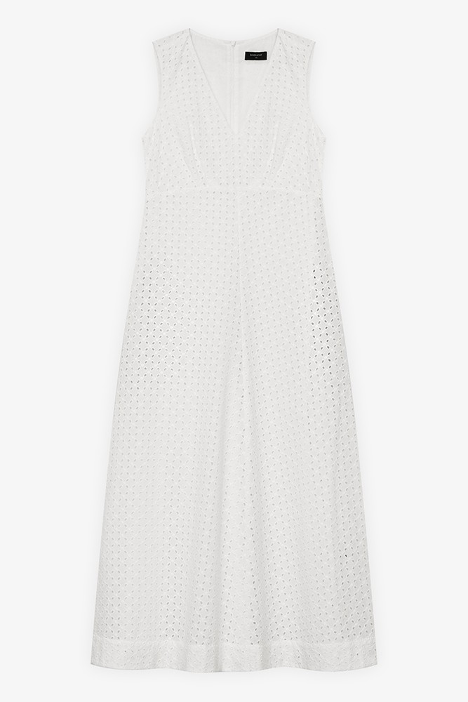 Платье макси из хлопка Broderie Anglaise Платье макси из хлопка Broderie Anglaise