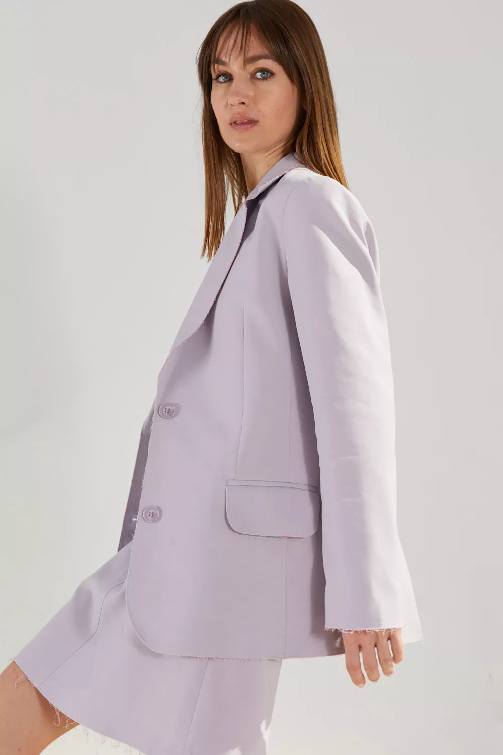 Жакет с необработанным краем