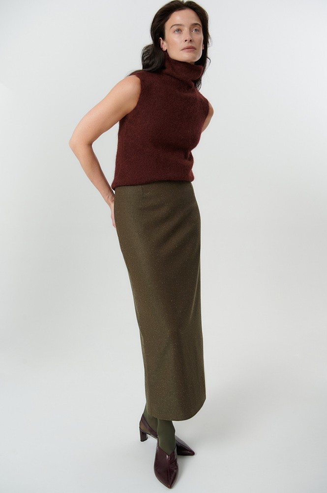 Юбка макси с шерстью и шёлком 11890₽