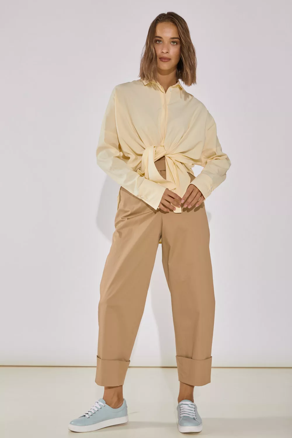 Брюки с подворотами