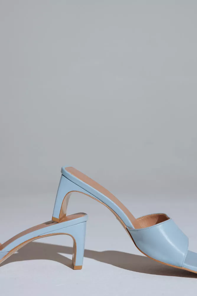 Мюли с квадратным мысом