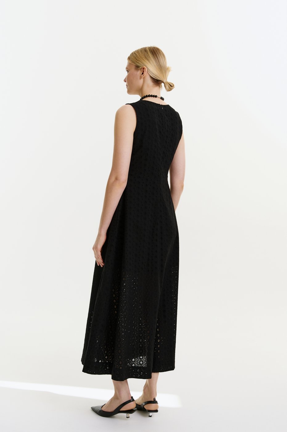 Платье макси из хлопка Broderie Anglaise Платье макси из хлопка Broderie Anglaise