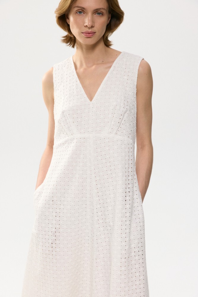 Платье макси из хлопка Broderie Anglaise Платье макси из хлопка Broderie Anglaise