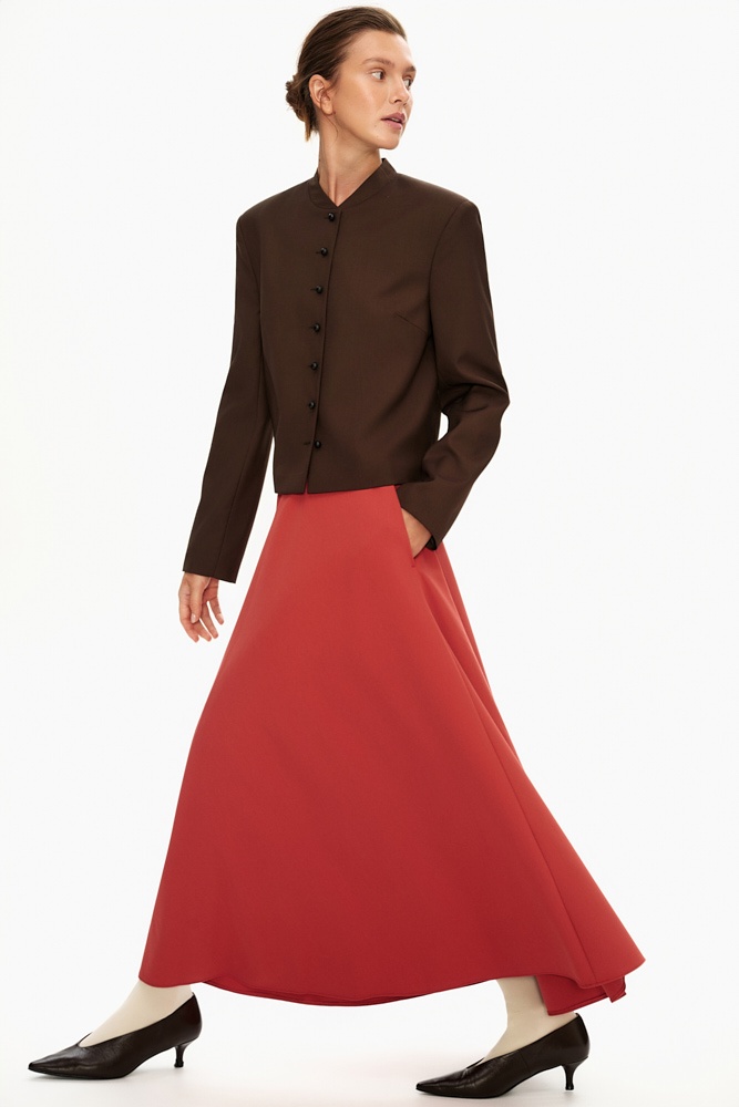 Юбка расклешённая из костюмной ткани 13890₽