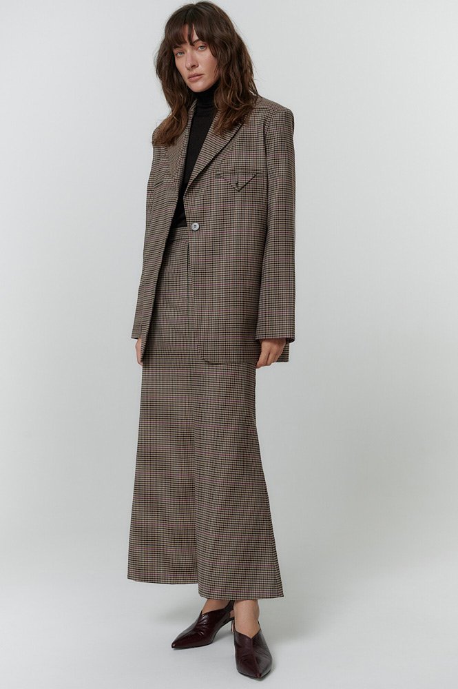 Юбка макси из итальянской костюмной шерсти