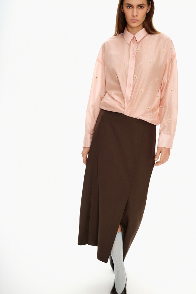 Рубашка полупрозрачная с вышивкой 13890₽