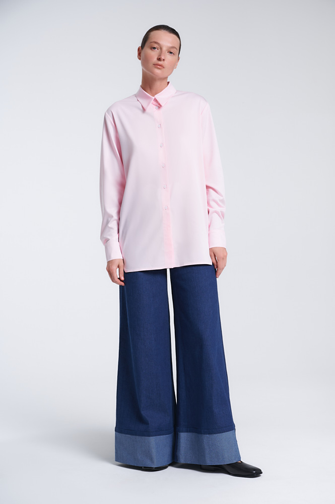 

Рубашка классика бамбук, Светло-розовый