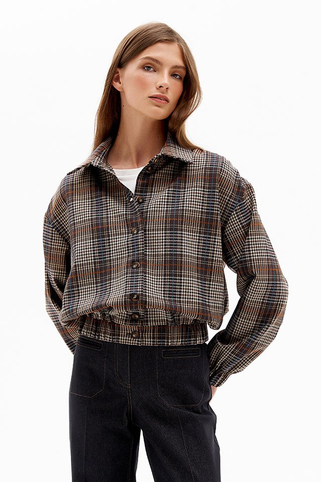 

Рубашка-бомбер, Тёмно-коричневый