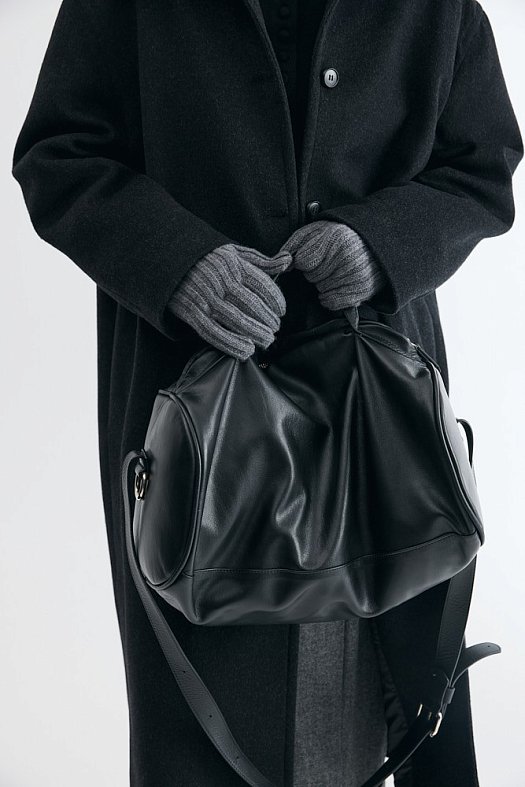 Перчатки в рубчик из шерсти (100% шерсть Серый; Размер: OS)