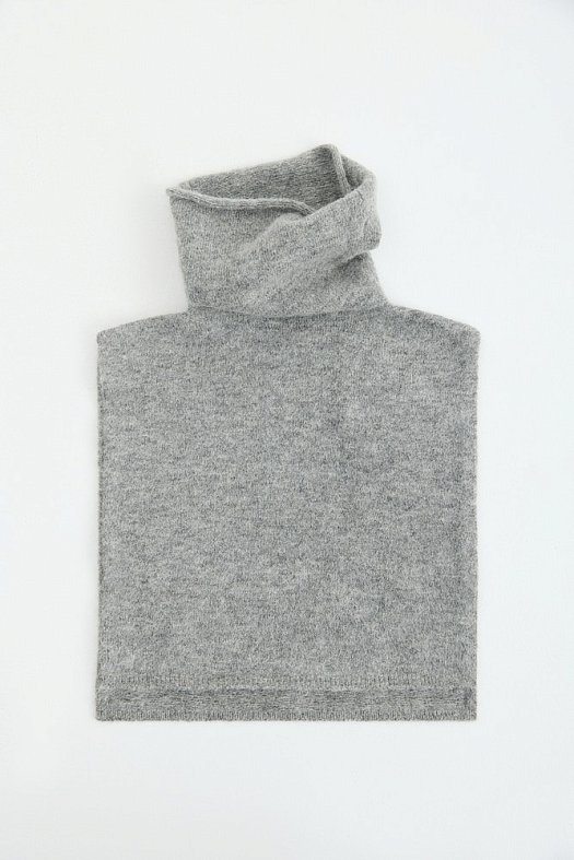 Манишка из шерсти альпака (55% альпака, 24% акрил, 19% нейлон, 2% эластан Светло-серый; Размер: OS)