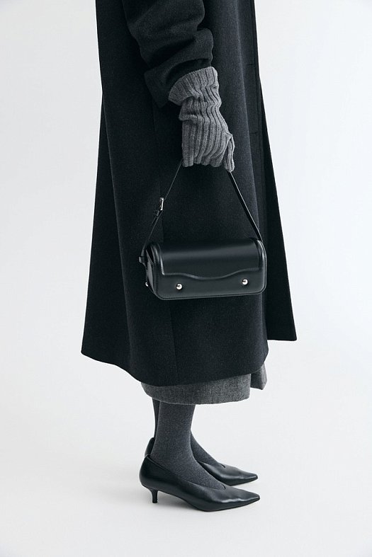 Перчатки в рубчик из шерсти (100% шерсть Серый; Размер: OS)