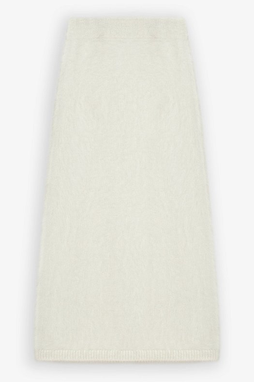 Юбка из шерсти ангоры (75% ангора, 5% шерсть, 20% нейлон Молочный; Размер: XS)